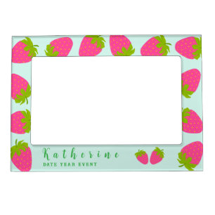Strawberry Pastel Red Blue Magnetic Frame
