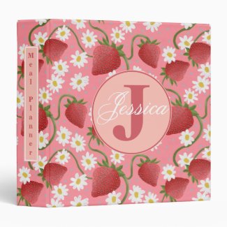 Strawberry Patch  3 Ring Binder