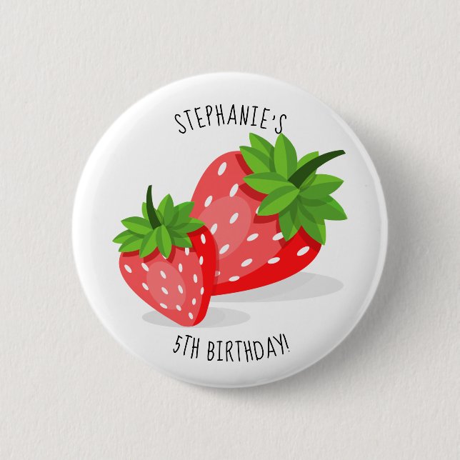 Strawberry Patch Button (Front)