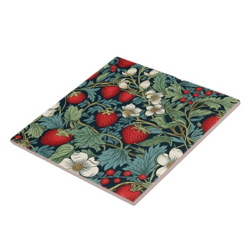 Strawberry Patch Ceramic Tile