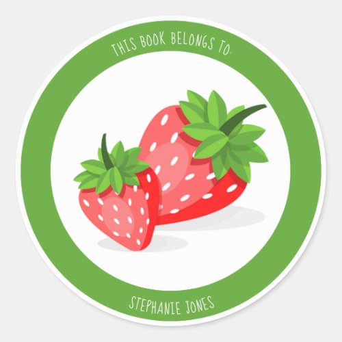 Strawberry Patch Classic Round Sticker