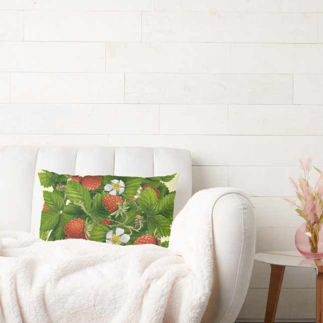 Strawberry Patch Lumbar Pillow (Couch)