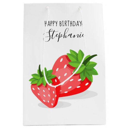 Strawberry Patch Medium Gift Bag