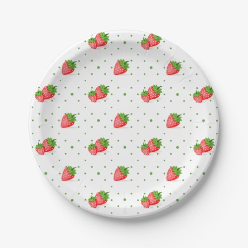 Strawberry Patch Paper Plate