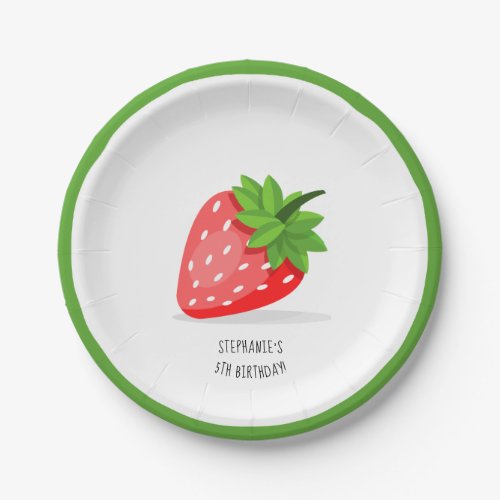 Strawberry Patch Paper Plate