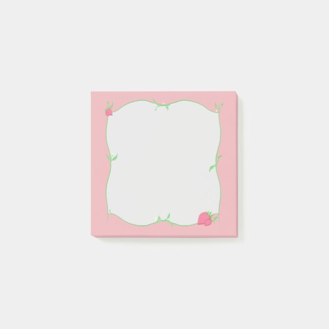 Strawberry Patch Post-it Notes (Front)