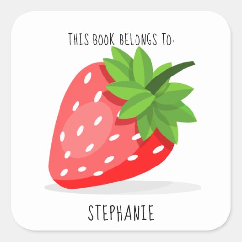 Strawberry Patch Square Sticker