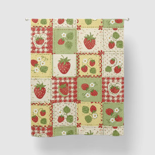 Strawberry Patchwork Picnic (6) Blackout Curtains