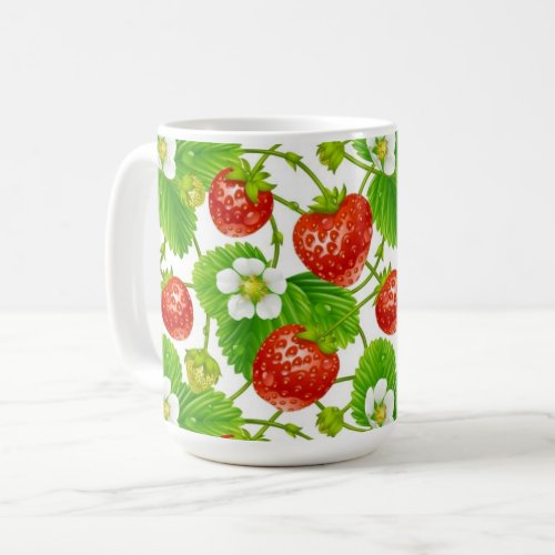 Strawberry Pattern 15 oz Mug