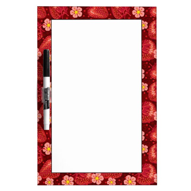 Strawberry Pattern 2 2 Dry Erase Board (Front)
