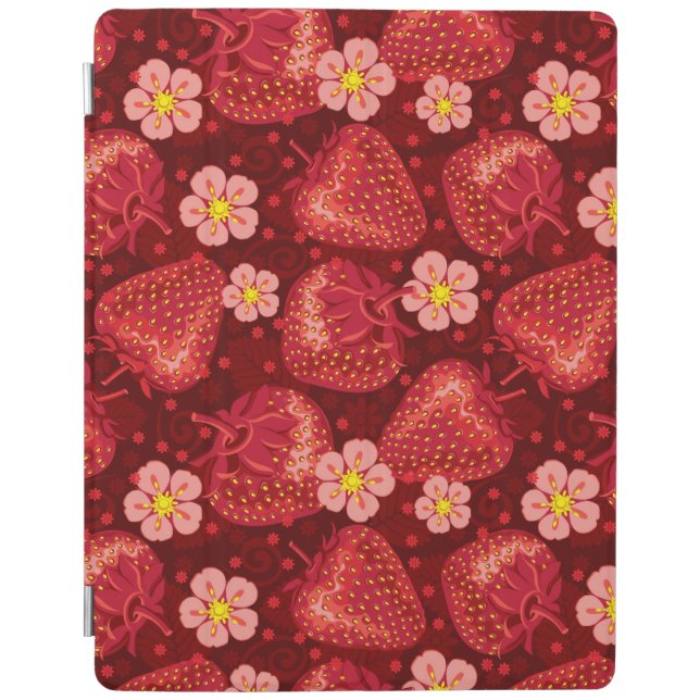 Strawberry Pattern 2 2 iPad Smart Cover (Front)