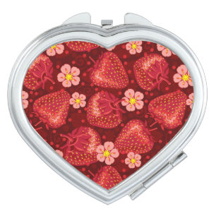 Strawberry Pattern 2 2 Mirror For Makeup