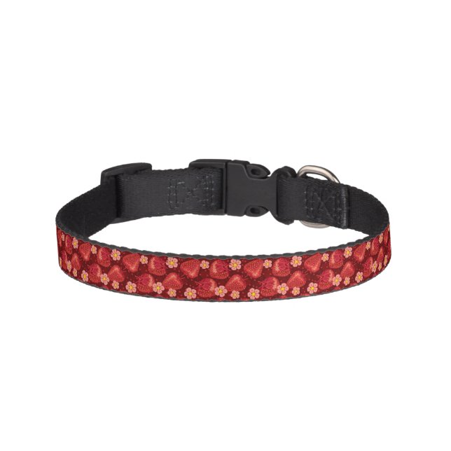 Strawberry Pattern 2 2 Pet Collar (Front)
