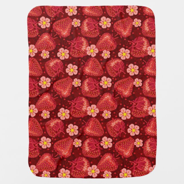 Strawberry Pattern 2 2 Receiving Blanket (Front)