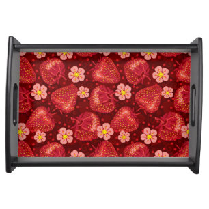 Strawberry Pattern 2 2 Serving Tray