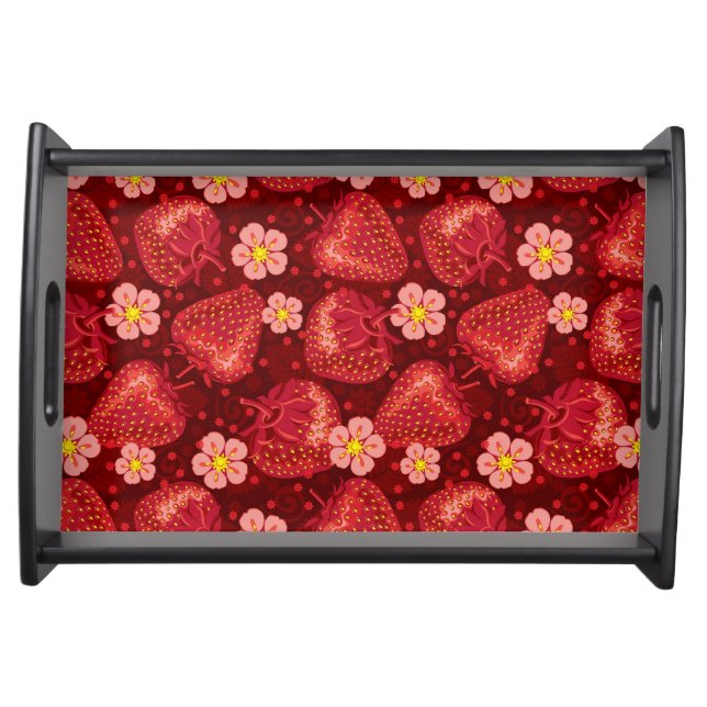 Strawberry Pattern 2 2 Serving Tray (Front)