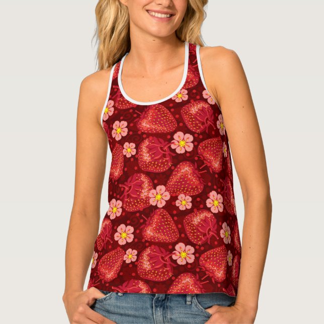 Strawberry Pattern 2 2 Tank Top (Front)