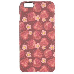 Strawberry Pattern 2 2 Clear iPhone 6 Plus Case