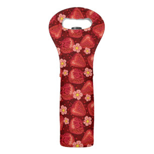 Strawberry Pattern 2 2 Wine Bag