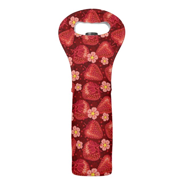 Strawberry Pattern 2 2 Wine Bag (Front)