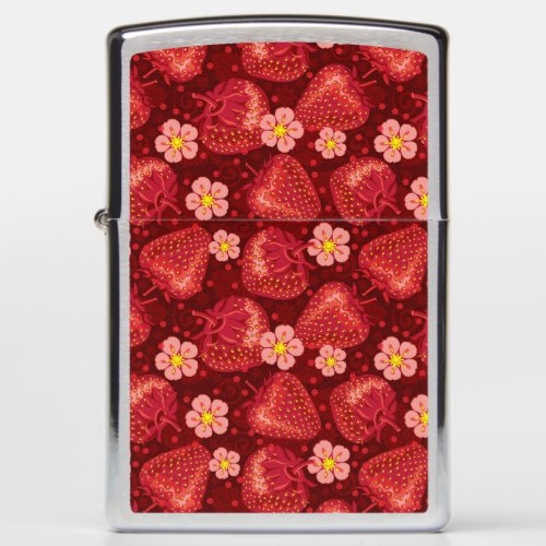 Strawberry Pattern 2 2 Zippo Lighter