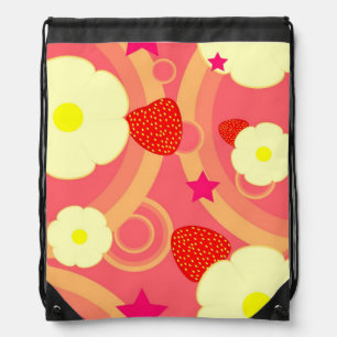 Strawberry Pattern 2 Drawstring Bag
