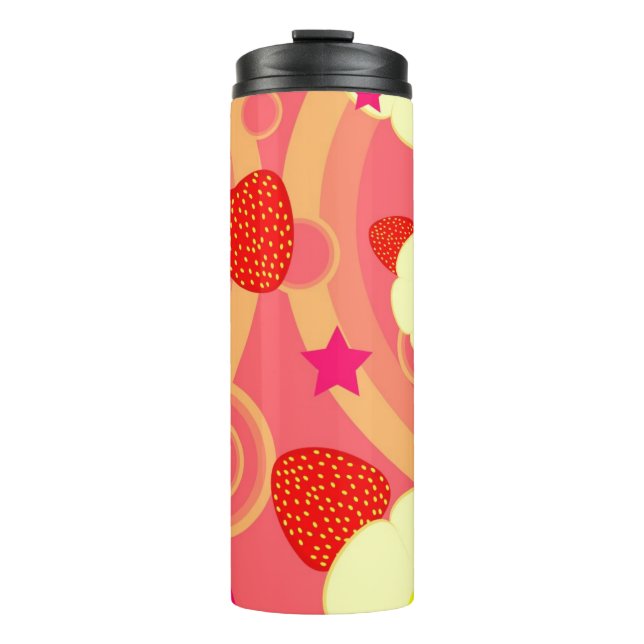 Strawberry Pattern 2 Thermal Tumbler (Front)