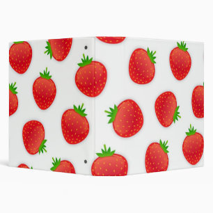 Strawberry pattern 3 ring binder