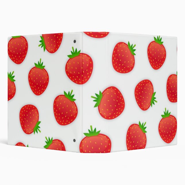 Strawberry pattern 3 ring binder (Background)