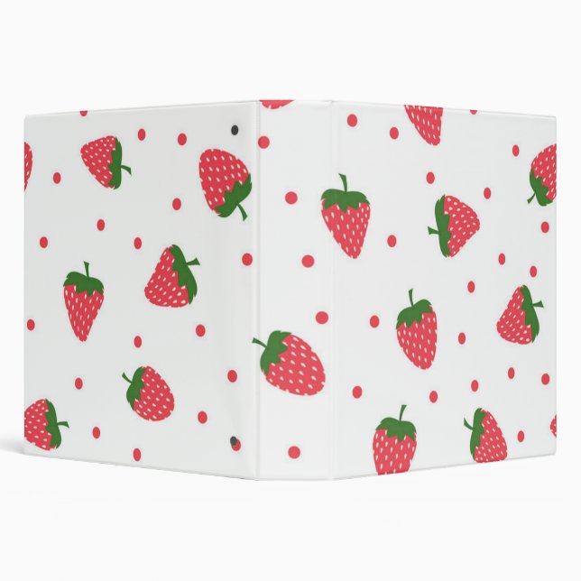 Strawberry pattern 3 ring binder (Background)