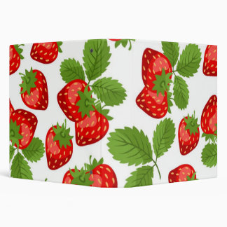 Strawberry pattern 3 ring binder