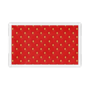 Strawberry Pattern Acrylic Tray