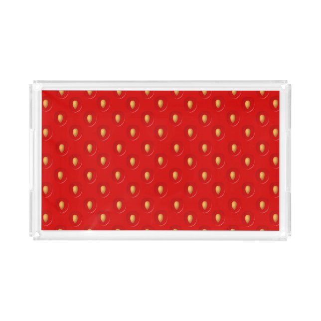 Strawberry Pattern Acrylic Tray (Front)