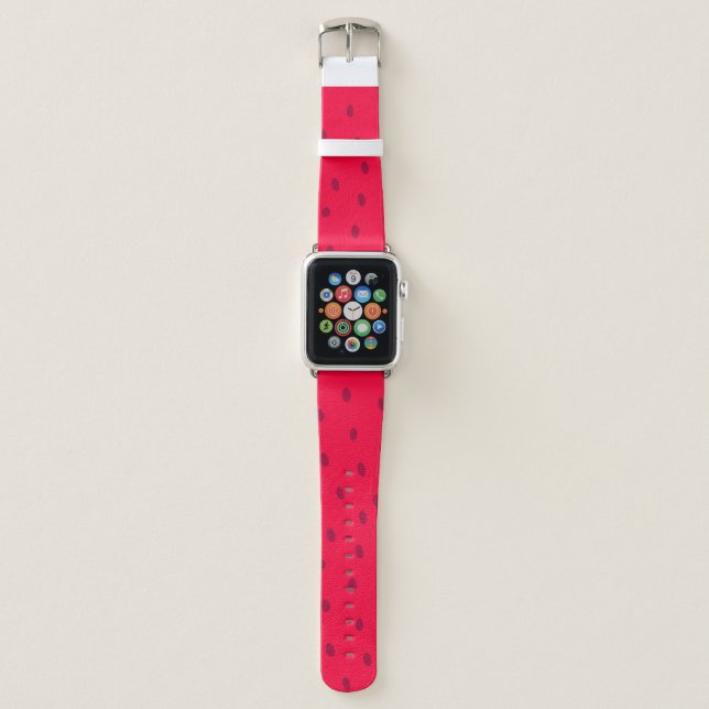 Strawberry pattern apple watch band (Front)