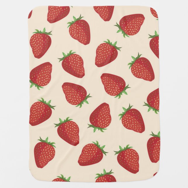 Strawberry pattern baby blanket (Front)