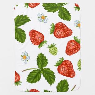 Strawberry pattern baby blanket