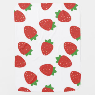 Strawberry pattern baby blanket