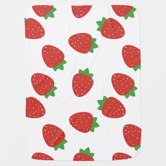 Strawberry pattern baby blanket (Front)