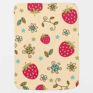Strawberry pattern baby blanket