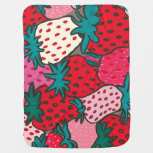 Strawberry Pattern Baby Blanket
