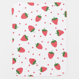 Strawberry pattern baby blanket