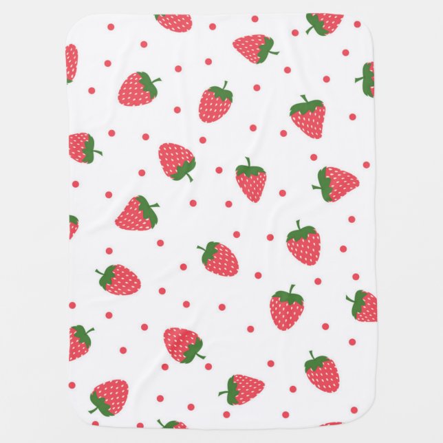 Strawberry pattern baby blanket (Front)