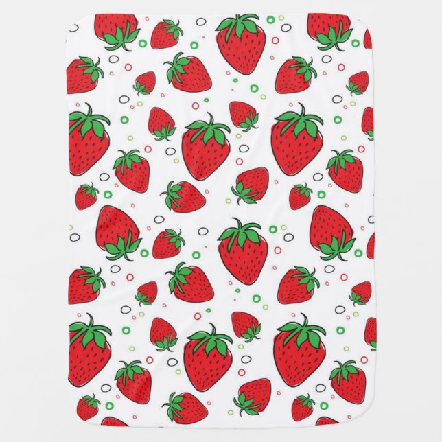 Strawberry pattern baby blanket (Front)
