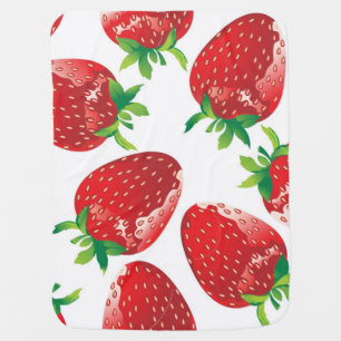 Strawberry pattern baby blanket