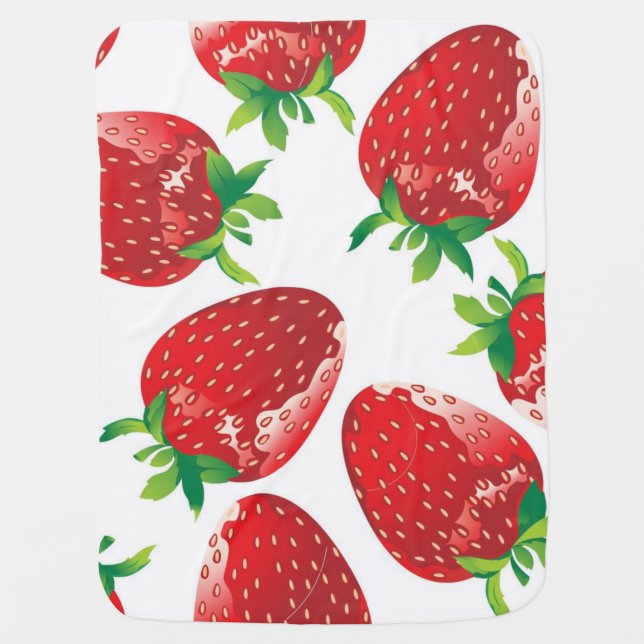 Strawberry pattern baby blanket (Front)