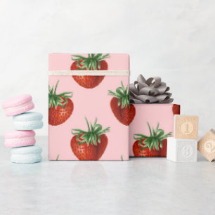 Strawberry Pattern Baby Shower  Wrapping Paper