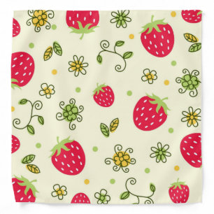 Strawberry pattern bandana