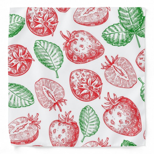 Strawberry pattern bandana (Front)