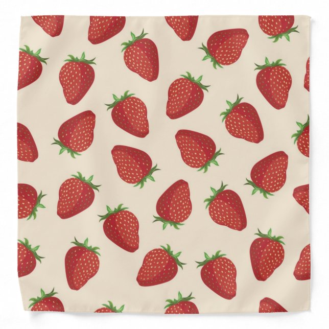 Strawberry pattern bandana (Front)