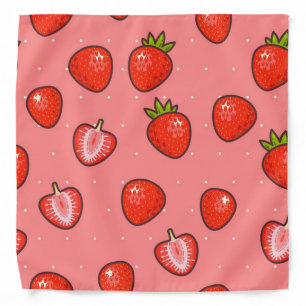Strawberry pattern bandana